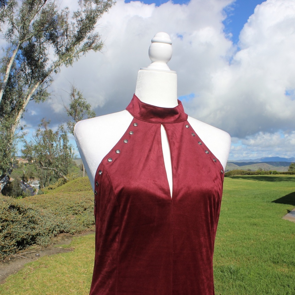 Velvet Halter top dress - Picture 2 of 7